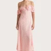 Menton Midi Dress Calla Vermillion