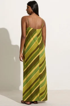 Muni Maxi Dress Cisco Stripe Palm - Final Sale