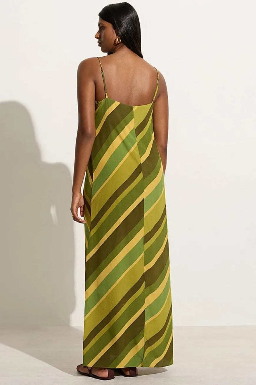 Muni Maxi Dress Cisco Stripe Palm - Final Sale