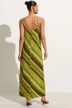 Muni Maxi Dress Cisco Stripe Palm - Final Sale