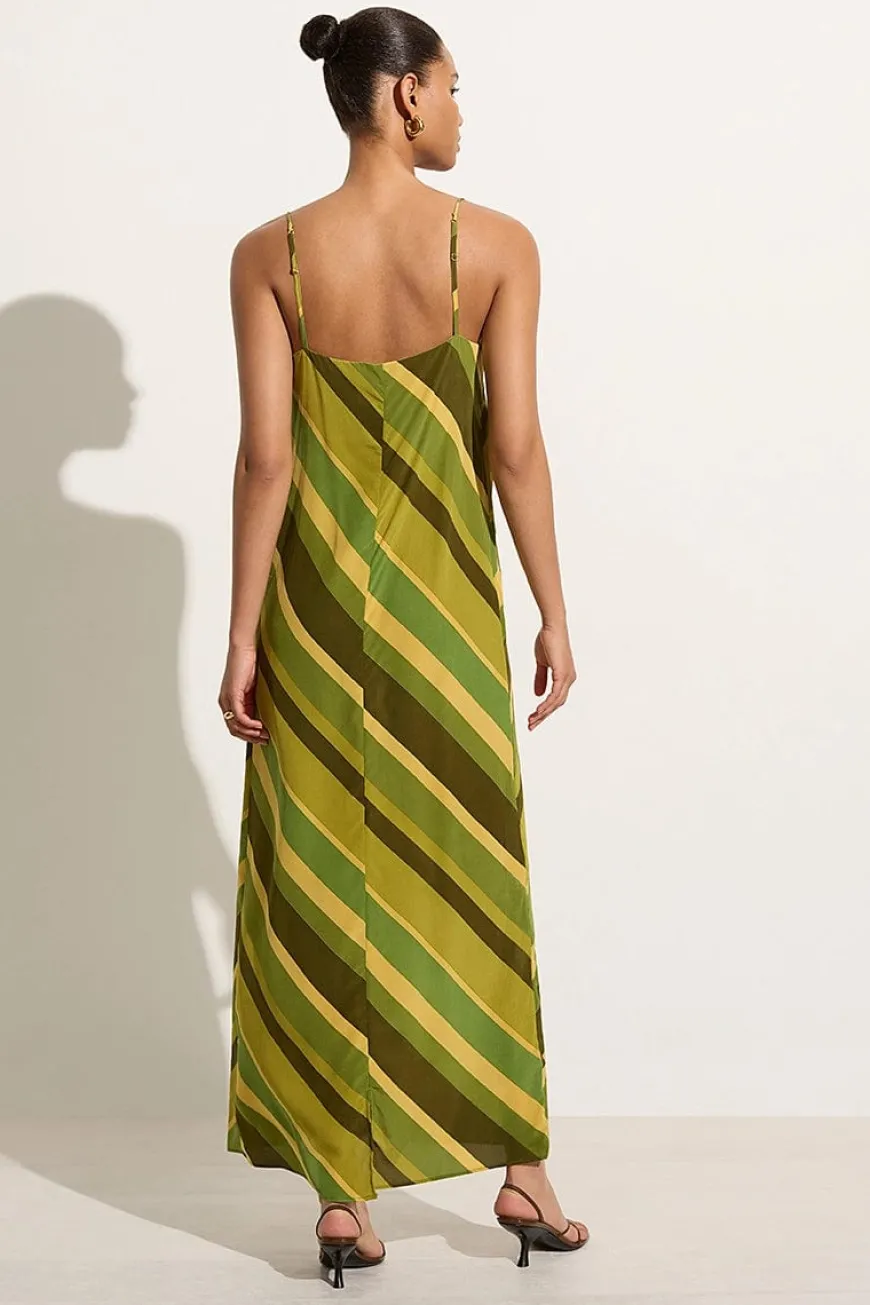 Muni Maxi Dress Cisco Stripe Palm - Final Sale