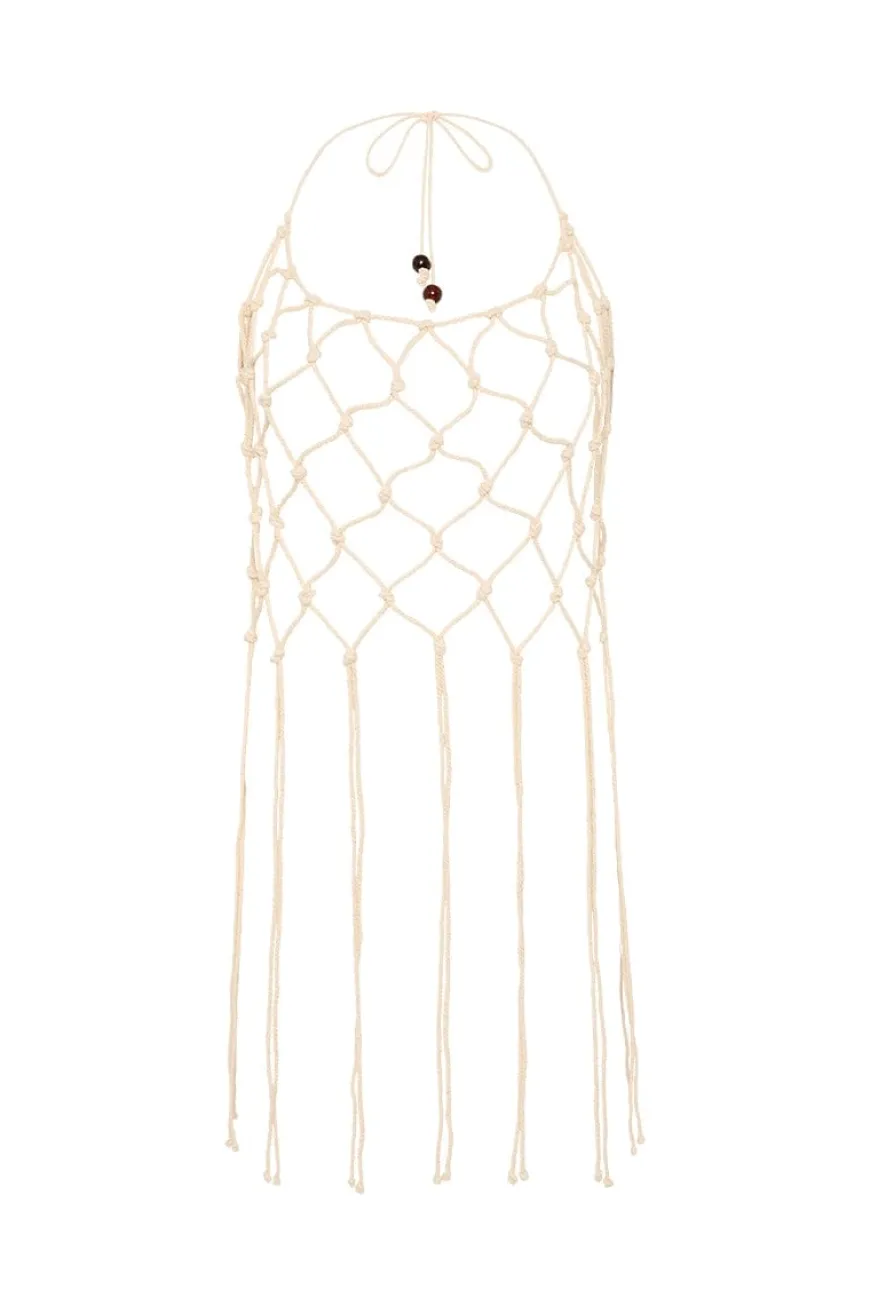 Nelas Macrame Top Off-White - Final Sale