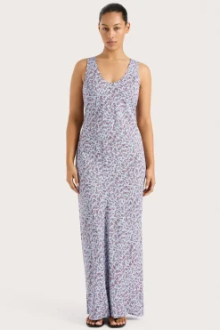 Olivia Maxi Dress Amaryllis Floral Blue
