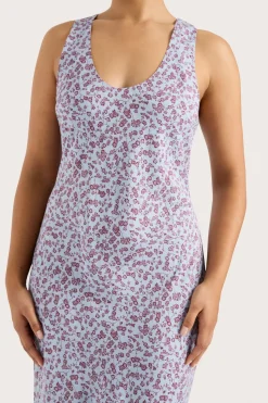 Olivia Maxi Dress Amaryllis Floral Blue