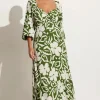 Ondina Midi Dress Pavito Floral Olive - Final Sale