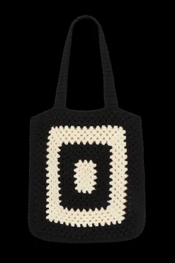 Ostia Crochet Bag Black/Off White