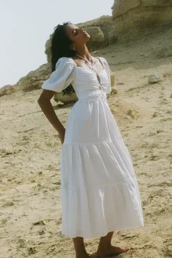 Palacio Midi Dress White - Final Sale