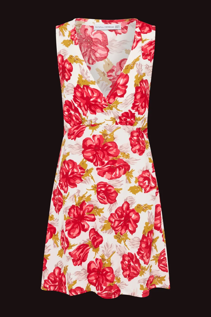 Penne Mini Dress Isadora Floral Red - Final Sale