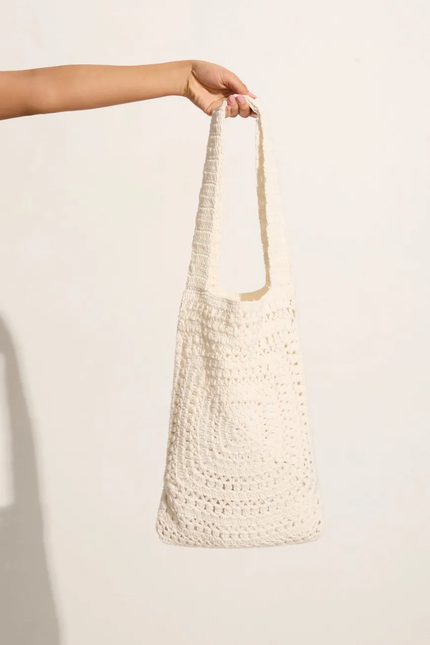 Piccolo Crochet Bag Off White