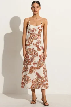 Regina Midi Dress Alessia Paisley