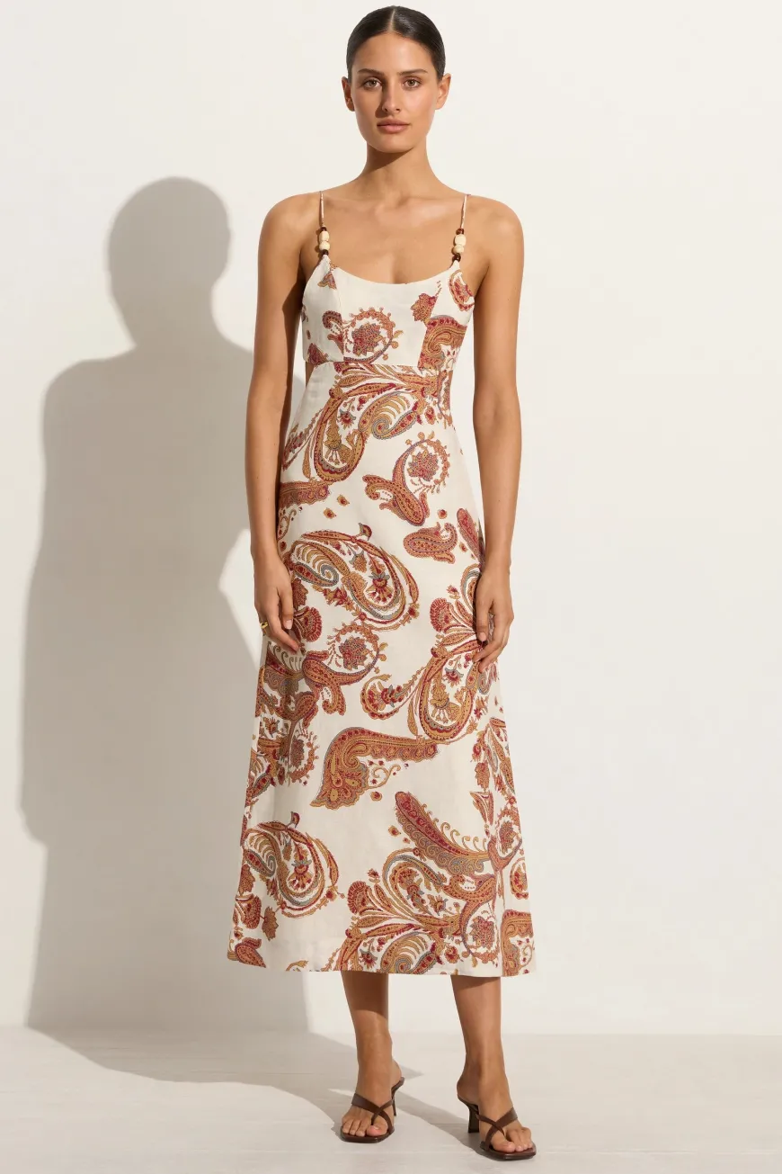 Regina Midi Dress Alessia Paisley