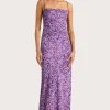 Rosas Midi Dress Meander Micro Purple