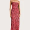 Rosas Midi Dress Meander Micro Red