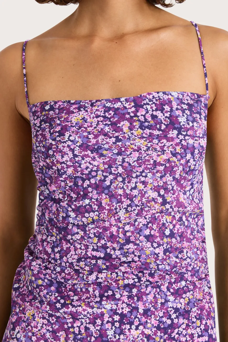 Rosas Midi Dress Meander Micro Purple