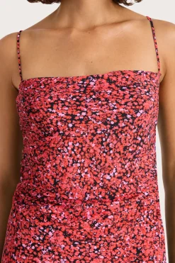 Rosas Midi Dress Meander Micro Red