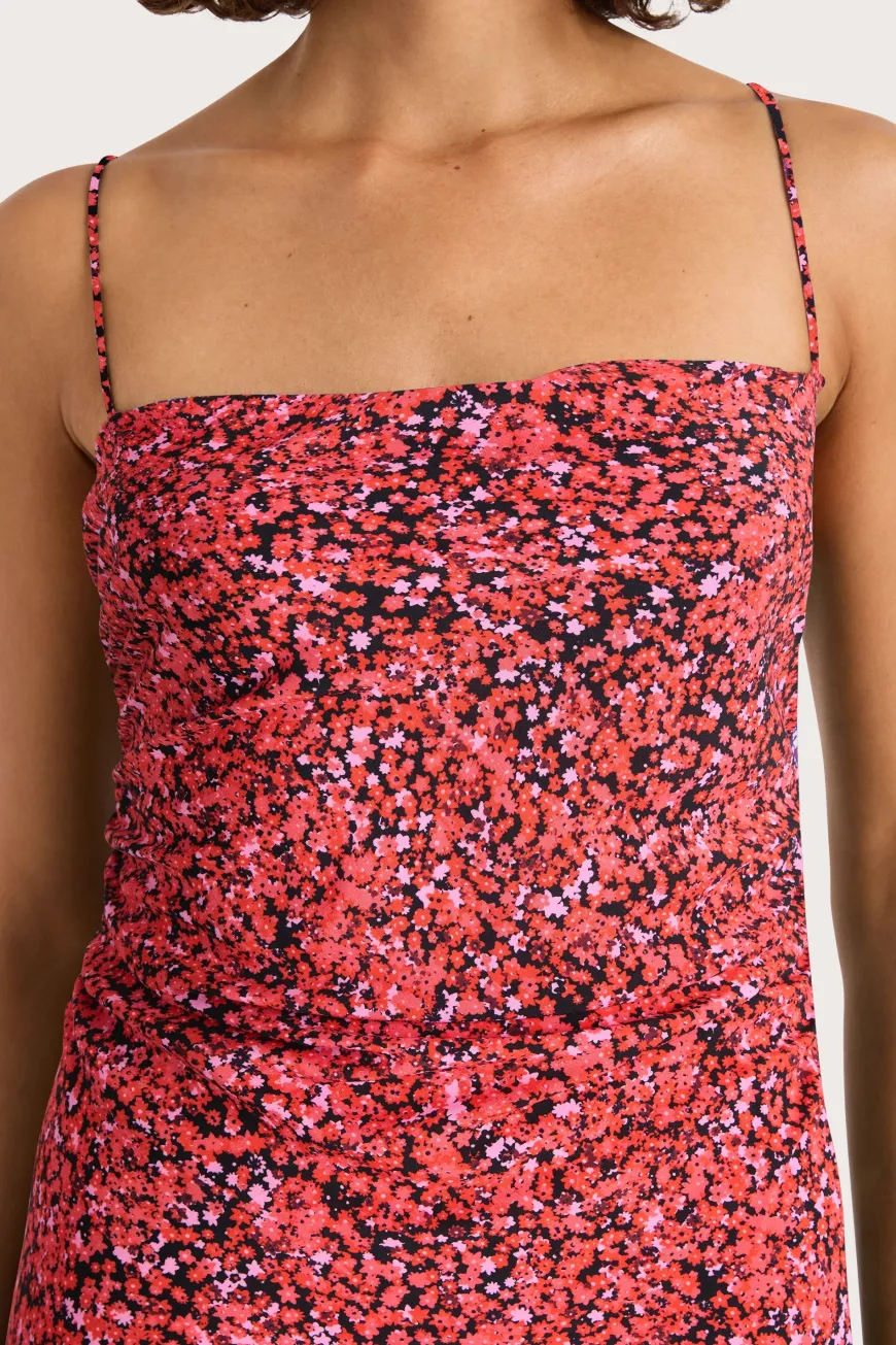 Rosas Midi Dress Meander Micro Red