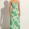 San Paolo Midi Dress Rosella Floral Green