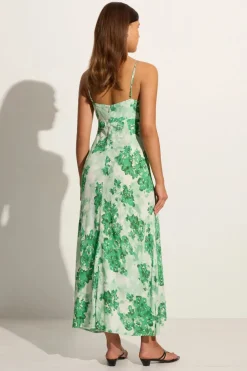 San Paolo Midi Dress Rosella Floral Green