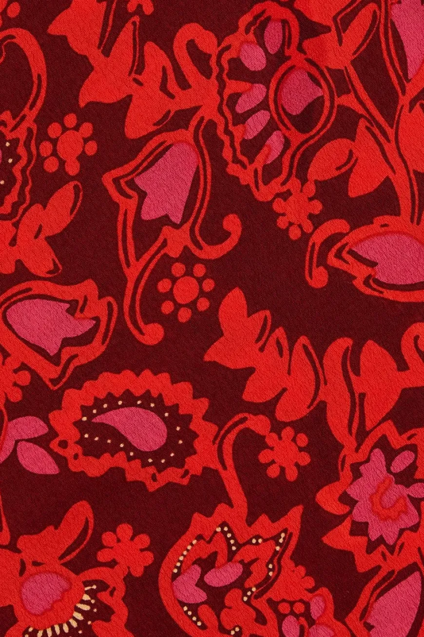 Santino Maxi Dress Selcetta Paisley Red