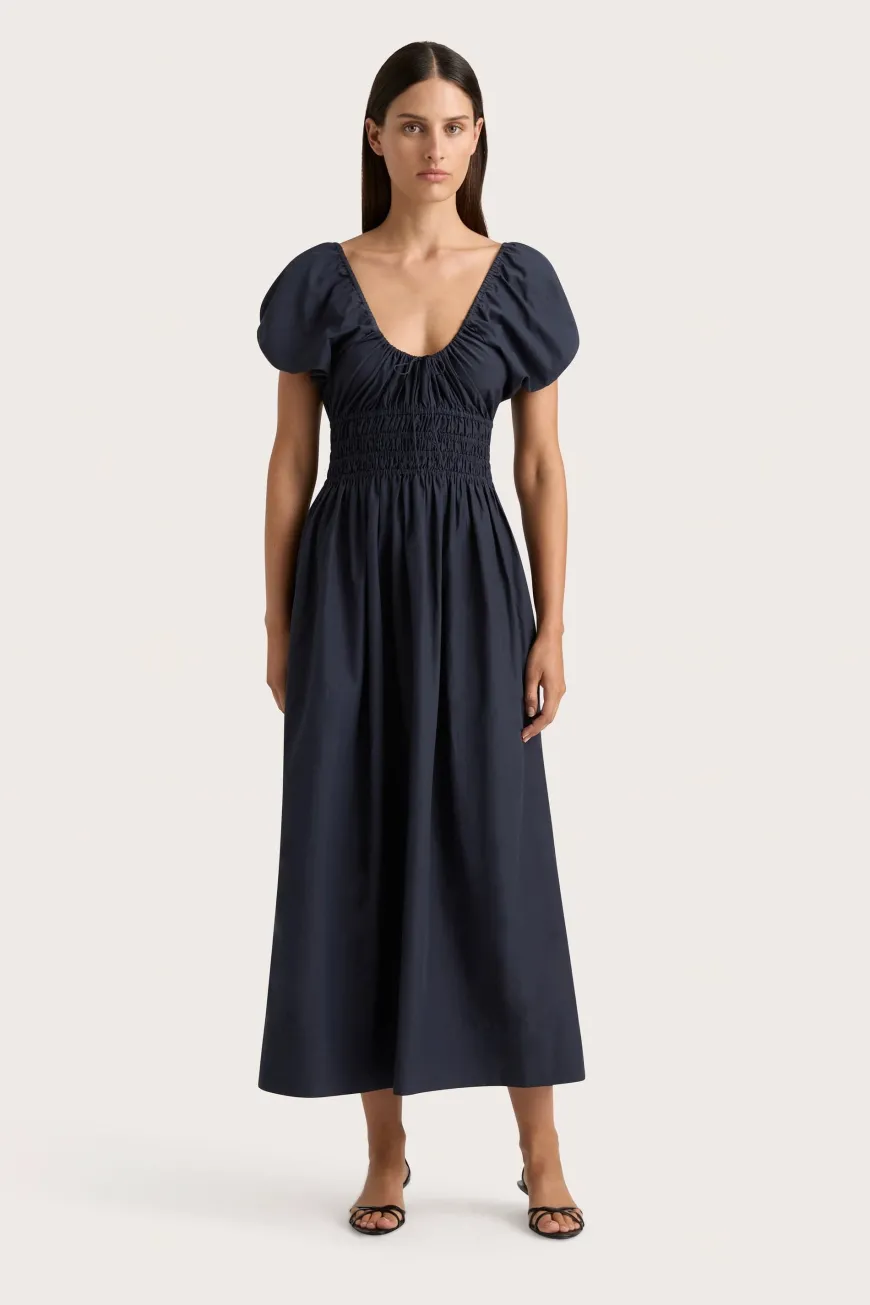Seine Midi Dress Midnight