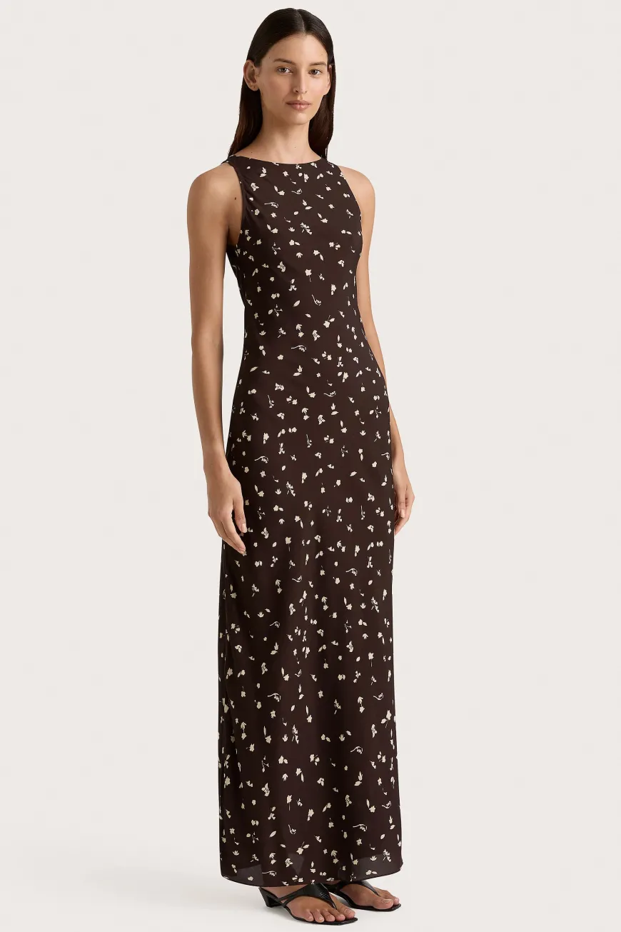Silya Maxi Dress Clover Brown