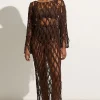 Sintra Macrame Dress Chocolate - Final Sale