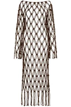 Sintra Macrame Dress Chocolate - Final Sale
