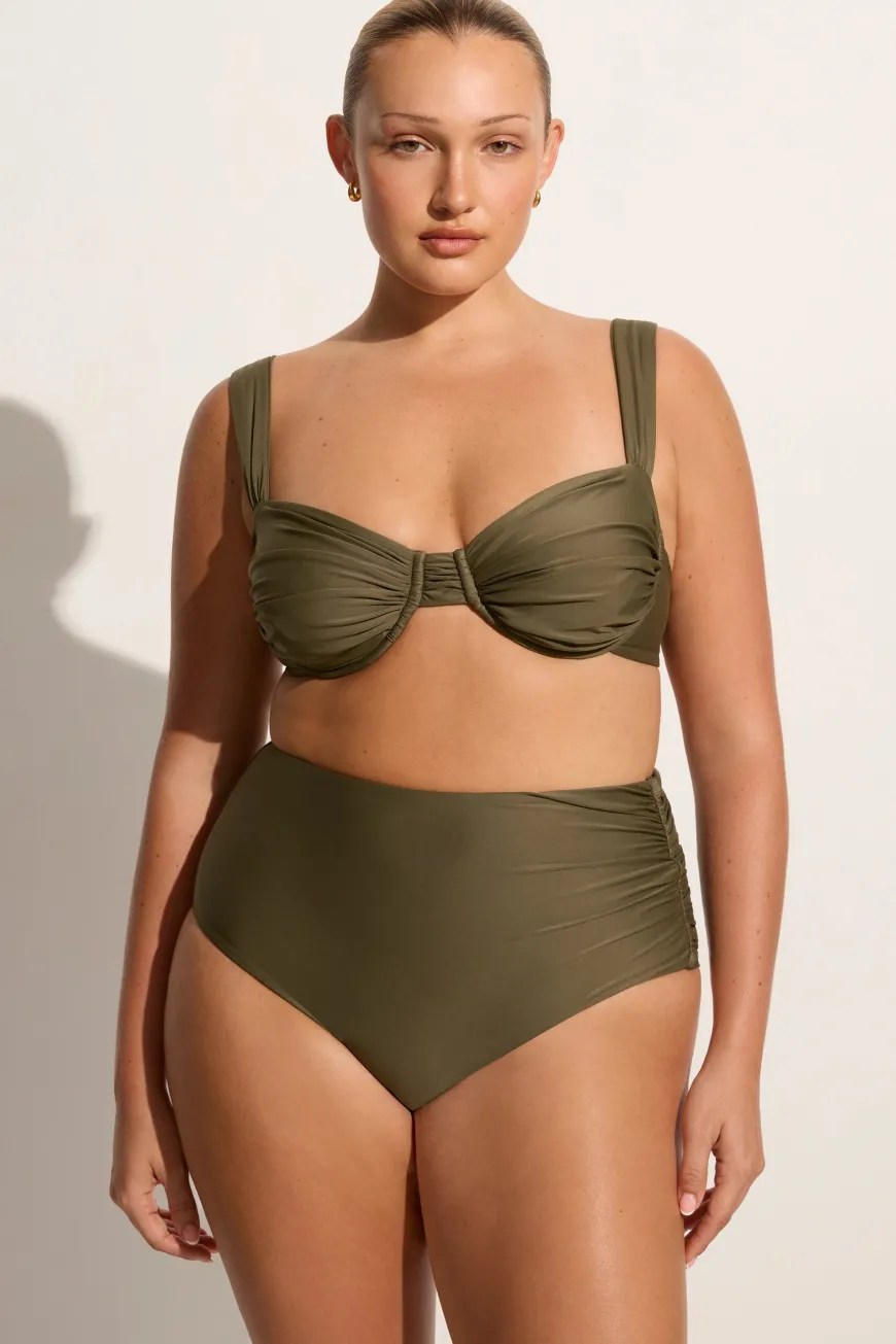 Sol Bikini Top Khaki - Final Sale