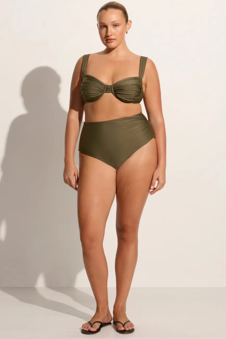 Sol Bikini Top Khaki - Final Sale