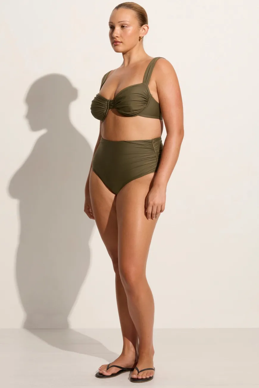 Sol Bikini Top Khaki - Final Sale