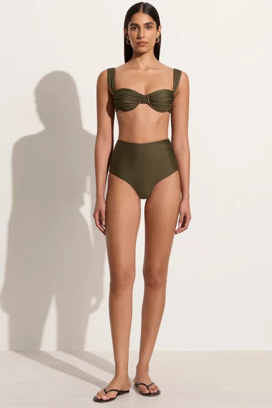 Sol Bikini Top Khaki - Final Sale