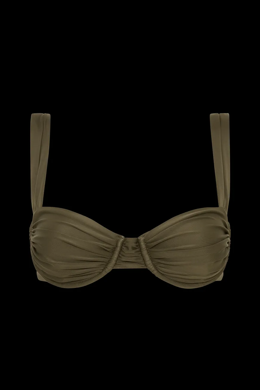 Sol Bikini Top Khaki - Final Sale