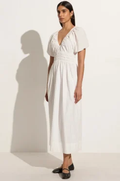 Teatro Midi Dress White