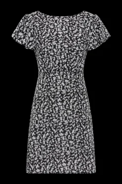 Valras Mini Dress Amaryllis Floral Black